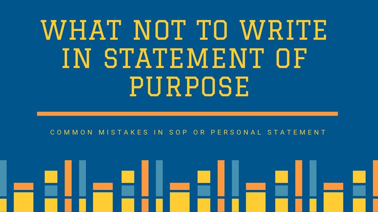 Problems or Mistakes in writing SOP